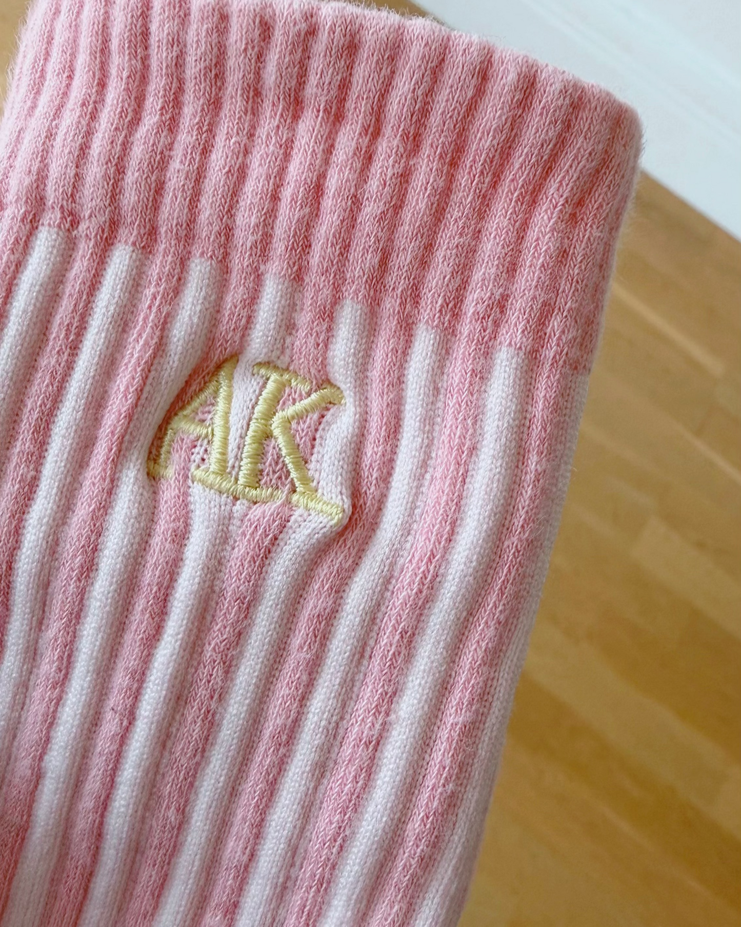 Striped Grip Toe Socks | Yellow