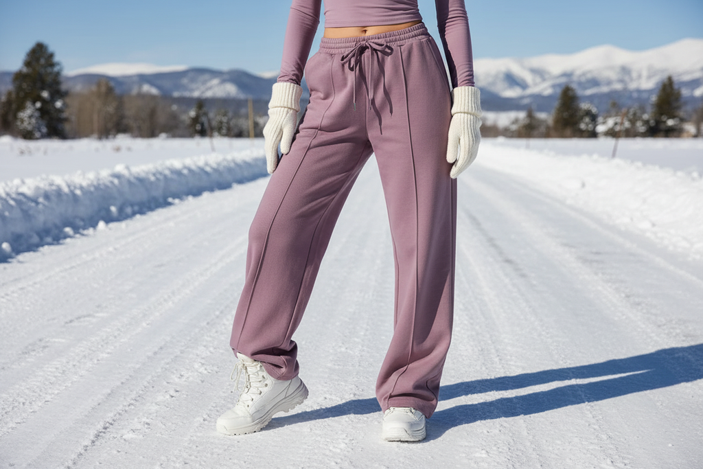 AK SoftForm 超舒適直筒長褲  - 霧紫藕