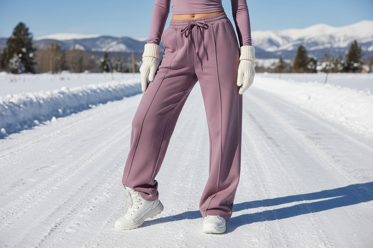 AK SoftForm 超舒適直筒長褲  - 霧紫藕