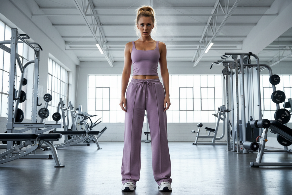 AK SoftForm 超舒適直筒長褲  - 霧紫藕