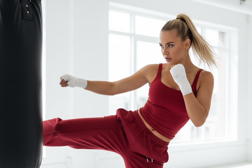 AK SoftForm 超舒適修身Tank Bra - 勃根地紅