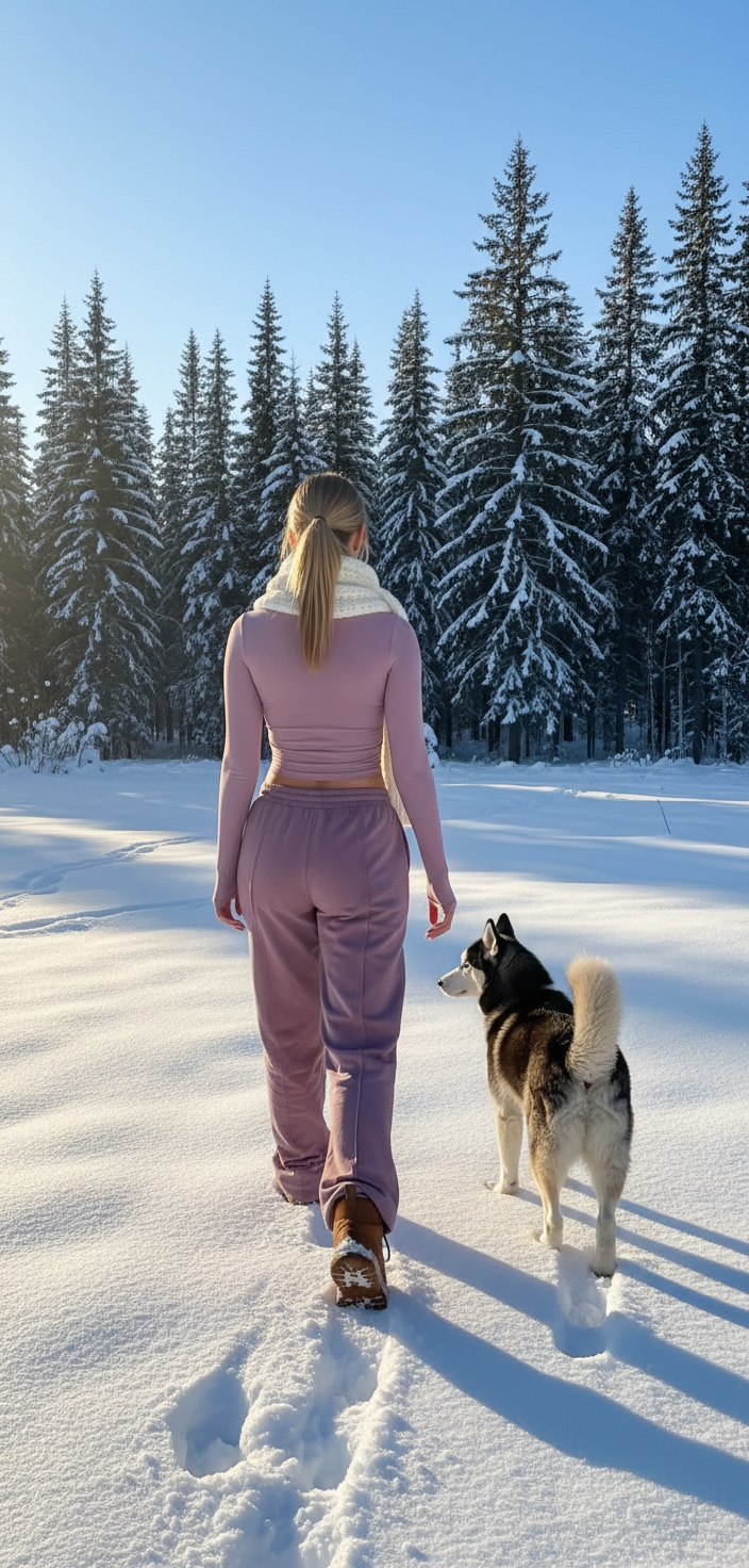 AK SoftForm 超舒適直筒長褲  - 霧紫藕