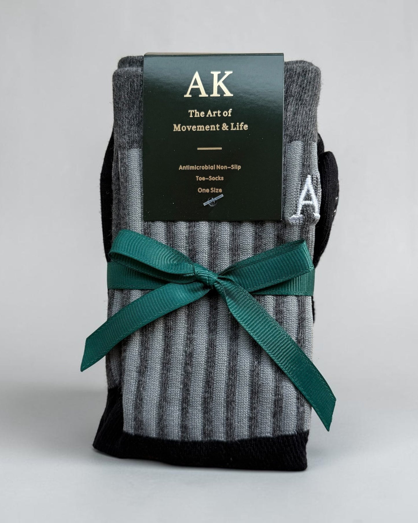 條紋五指止滑襪 AK Stripe Grip Toe Socks - Black